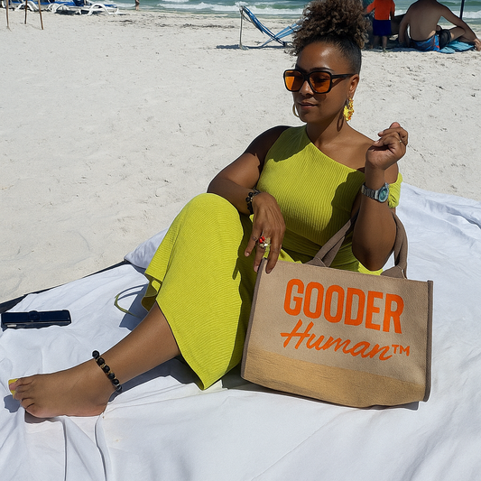 Gooder Human Beach Tote Bag